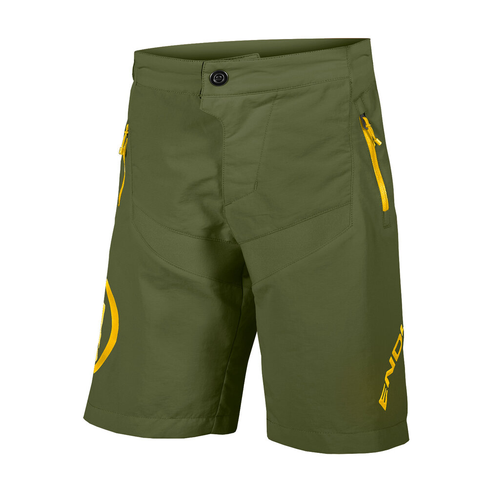 Endura Kinder MT500JR Shorts mit Innenhose: Olivgrün - 11-12yrs